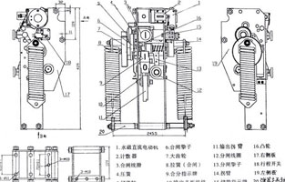 斷路器不能合閘是常見故障之一，遇到此故障，可對照控制接線圖(圖1)從幾個主要故障點來檢查。首先檢查控制保險1FU、2FU和合閘熔斷器3FU、4FU，然后檢查轉換開關SA⑤—⑧觸點在合閘位置時是否通，斷路器輔助觸點QF·1是否通，檢查合閘接觸器Q線圈和合閘線圈r1是否燒壞，最后再分析機械方面的故障。下面我就維修中遇到的幾種常見故障做以剖析。